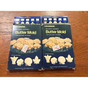 Vtg Irvinware Silicone Butter Mold Six Cavity 1981 Canapés Appetizer Candy X2